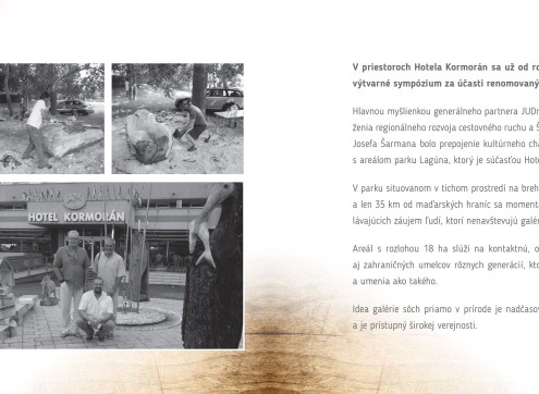 Drevená socha v záhrade hotela